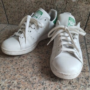 【USED】 25.0cm STANSMITH スタンスミス グリーン 白 adidas