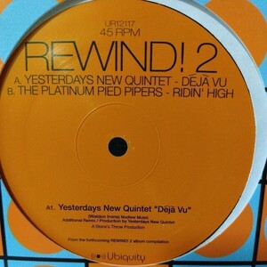 (12inch)V.A./Rewind!2/Yesterdays New Quintet/Deja Vu/Platinum Pied Pipers/Ridin' High [Ubiquity]レコード,クラブ・ジャズ,Madlib