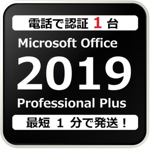 [評価実績 12000 件] 年中無休 Win11対応 電話認証型 Office 2019 Professional Plus プロダクトキー 日本語対応 日本語版 手順書付 保証有