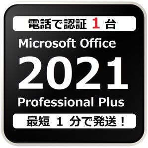 [評価実績 12000 件] 年中無休 Win11対応 電話認証型 Office 2021 Professional Plus プロダクトキー 日本語対応 日本語版 手順書付 保証有の画像1