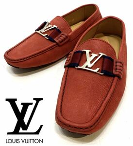 未使用 LOUIS VUITTON モンテカルロ LVバックルロゴ ヌバックレザー ドライビングシューズ ルイヴィトン モカシンshoes スリッポン 5 1/2