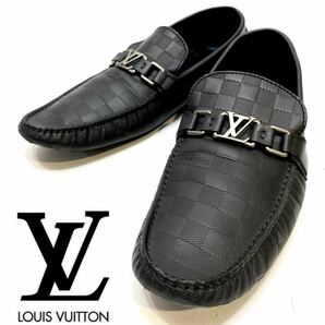 LOUIS VUITTON ホッケンハイム ダミエグラフィット LVバックル ドライビングシューズ ルイヴィトン モカシン デッキshoes ブラック 10 1/2の画像1