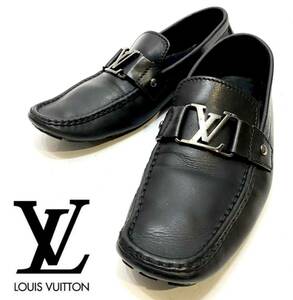 LOUIS VUITTON モンテカルロ LVバックルロゴ レザードライビングシューズ ルイヴィトン モカシンshoes スリッポン ローファー ブラック10