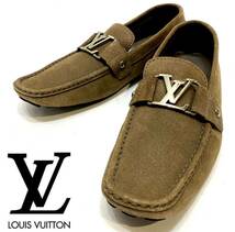 LOUIS VUITTON モンテカルロ LVバックルロゴ レザードライビングシューズ ルイヴィトン モカシンshoes スリッポン ローファー ブラウン系8_画像1