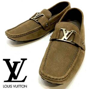 LOUIS VUITTON Monte Carlo LV пряжка Logo кожа обувь для вождения Louis Vuitton мокасины shoes туфли без застежки Loafer оттенок коричневого 8