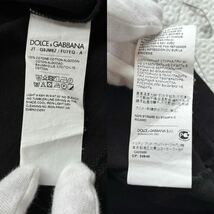 極美品/50(XL相当)◎ドルチェ&ガッバーナ 刺繍ロゴ DOLCE&GABBANA ドルガバ ロンT カットソー 長袖 Tシャツ プルオーバー ブラック 黒 希少_画像8