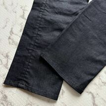 美品/L相当◎エンポリオ アルマーニ デニム ジーンズ EMPORIO ARMANI Gパン パンツ ストレッチ ロゴ金具 レザーパッチ インディゴブルー 30_画像6