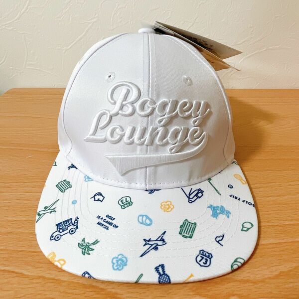 【新品】BOGEY LOUNGE ボギーラウンジ ゴルフ 帽子 キャップ ホワイト GOLF ゴルフキャップ