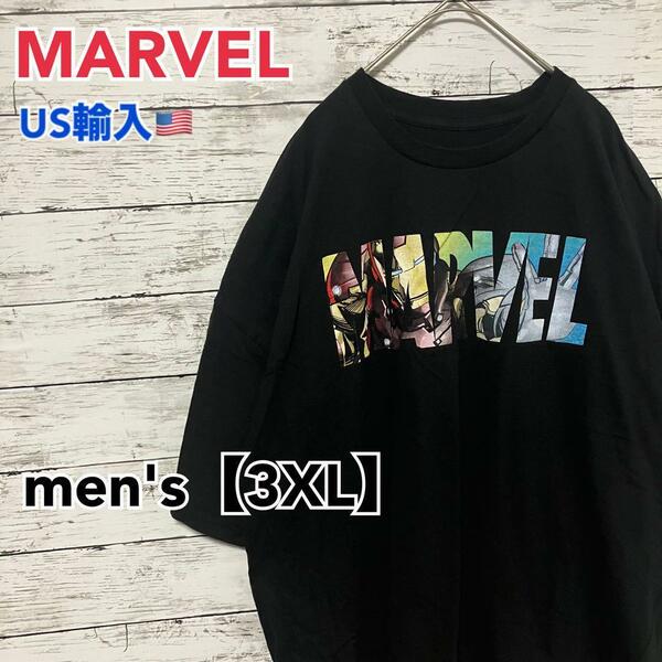 ●T24【US輸入】マーベル 半袖 Tシャツ ブラック系 men's【3XL】