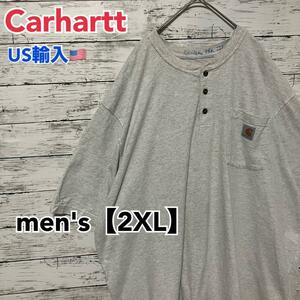 ●T26【US輸入】カーハート 半袖 Tシャツ グレー系 men's【2XL】