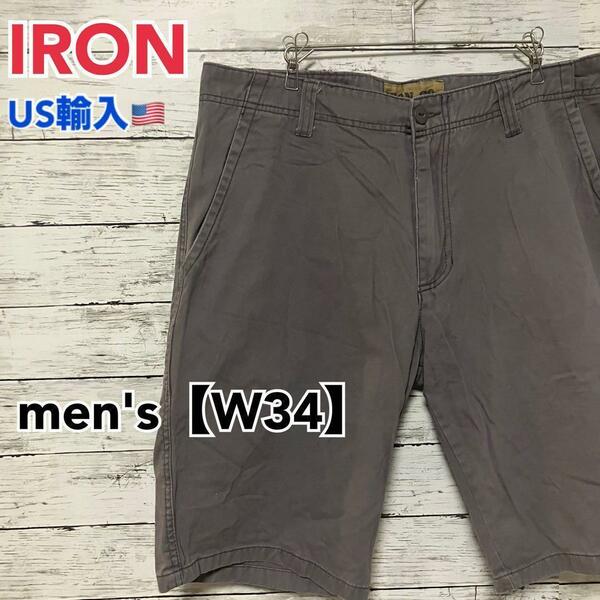 ●A88【US輸入】IRON ショートパンツ men's【W34】