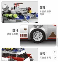 ゴーストバスターズ,ECTO-1車両,全長240mm ABSプラスチック製 外箱無し_画像5