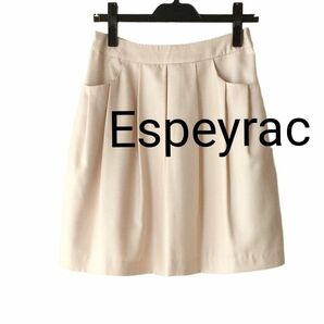 春夏物 Espeyrac エスペラック ミニ丈 スカート 白色系、ベージュ系