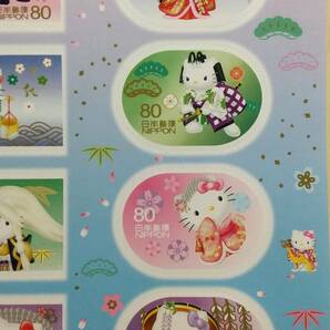 切手 シール式 HELLO KITTY  ハローキティー 歌舞伎 80円 10枚 800円分の画像2