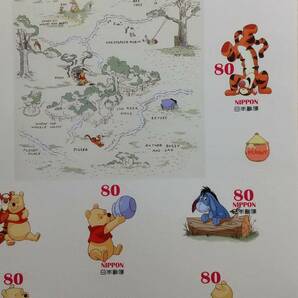 切手 シール式 Winnie the Pooh くまのプーさん 80円 10枚 800円分の画像2