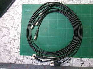 ■BNC-03　BNC-BNC カナレ CANARE 75Ω L-3C2VS同軸ケーブル 4本セット長さ約1.5ｍ 動作未確認 中古品