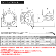 ブレーキ＆クラッチレバー取付 ピボットボルト Φ8×10mm M6×14mm P=1.00 焼きチタン色 SUSステンレス サイドホールヘッド TH0527_画像6