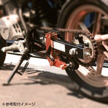 アルミ削り出し ドライブ チェーン テンショナー ローラー式チェーンスライダー オレンジ S-594OO_画像6