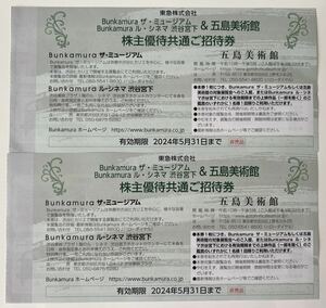 ご招待券 ２枚 :Bunkamuraザ・ミュージアム/五島美術館　有効期限:2024年5月31日