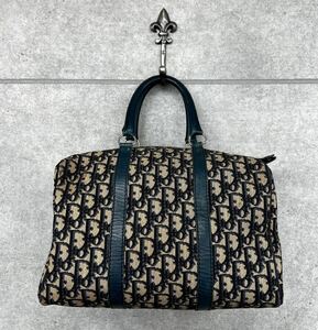 【0425】Christian Dior クリスチャン ディオール ヴィンテージ トロッター ミニボストン バッグ オールド カバン 鞄　トロッター柄 