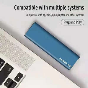 【新品】4TBポータブルSSD外付けストレージ 4TB Portable SSD （カラー：シルバー）の画像2