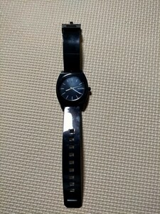  battery replaced NIXON Nixon MINIMAL Mini maru THE TIME TELLER P Time Teller black wristwatch 