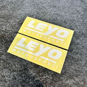 【正規品】【希少】Leyo Motorsport ロゴ ステッカー 2枚セット ホワイト VW Audi ゴルフR
