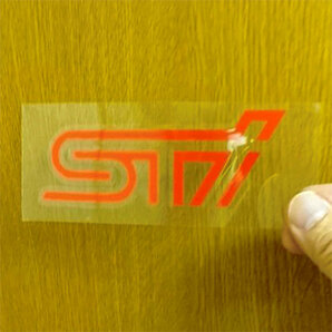 STI  ステッカー デカール レッド（赤） ２枚セットの画像2