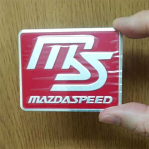 マツダスピード MAZDA Speed  アルミニウムステッカー Cタイプ（レッド） 1枚の画像2