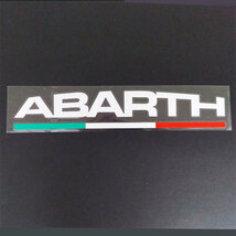 ABARTH アバルト ステッカーデカール ホワイト　２枚セット_画像2