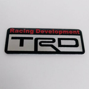 TRD　アルミニウムステッカー 黒（ブラック）　１枚