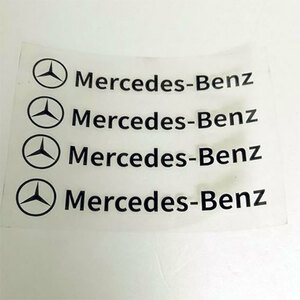 Mercedes-Benz メルセデスベンツ　ステッカー　４個組（黒文字）