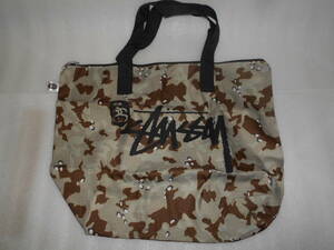 STUSSY Stussy BAPE A Bathing Ape nylon tote bag 1 piece fastener attaching camouflage pattern camouflage 