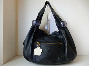  original leather *SEE BY CHLOE( See by Chloe )*A4 correspondence * shoulder ..OK* leather tote bag black ( metal fittings Gold )