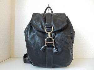  original leather *DKNY( Donna Karan New York )*B5 correspondence * one shoulder bag * body bag black ( metal fittings silver )