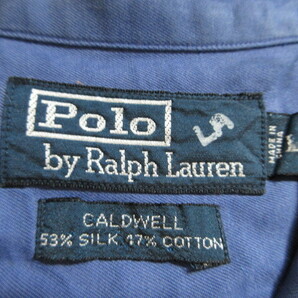 USA購入 ビンテージ ９０S POLO RALPH LAUREN CALDWELL シルク コットン オープンカラー シャツ VINTAGE 古着 アメカジ ラルフローレン OLDの画像2