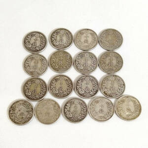  old coin 10 sen large Japan dragon silver coin 10 sen Meiji 21,25,26,27,29,30,31,32,37,38 year 17 pieces set 