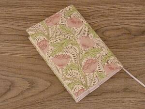 [ library book@] gum band . attaching book cover pocketbook cover * poppy flower botanikaru* pink 