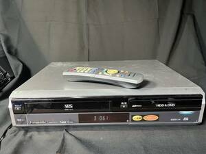 D　330　パナソニック/Panasonic DVD VHS 一体型デッキ DМR‐XP21V リモコン付き　ジャンク　中古