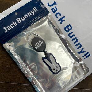 送料無料ジャックバニーbyパーリーゲイツJBうさぎ顔型スコアカウンターレバーボタン付JACK BUNNYカラビナフック付unisex Navy(お買得)新品