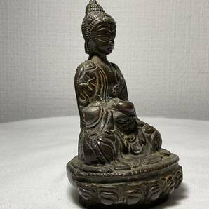 仏教美術 仏像 ◆チベット仏◆古銅◆釈迦如来坐像◆中国古玩 唐物 時代物 の画像3
