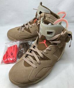 ■ (箱なし) TRAVIS × SCOTT AIR JORDAN 6 BRITISH KHAKI AJ6 トラヴィス スコット ナイキ エアジョーダン6 DH0690-200 26.5cm ●240405