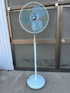  Showa Retro Fuji electro- machine FUJI SILENT FAN FPS-4065 large electric fan 3 sheets wings root 40cm type not yet maintenance goods function not yet verification present condition goods 