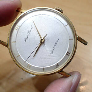 時計店在庫 ロイヤルオリエント/Orient ◆ ゴールド 変わり文字盤 手巻きアンティーク腕時計の画像1
