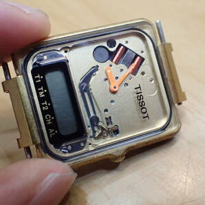 時計店在庫 TISSOT/ティソ TWO TIMER/ツータイム ◆ アナデジ スケルトン アンティーク腕時計の画像3