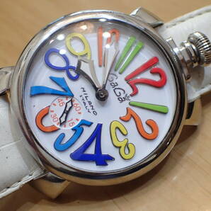 GaGaMILANO/ガガミラノ ◆ マニュアーレ メカニコ ◆ 手巻き カラフル文字盤 メンズ腕時計の画像1