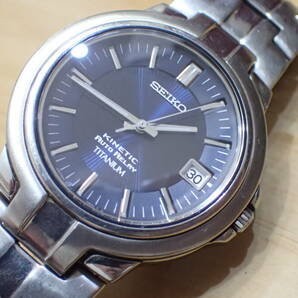 SEIKO/セイコー キネティック ◆10気圧防水 5J22-0C20 チタン製 メンズ腕時計の画像1