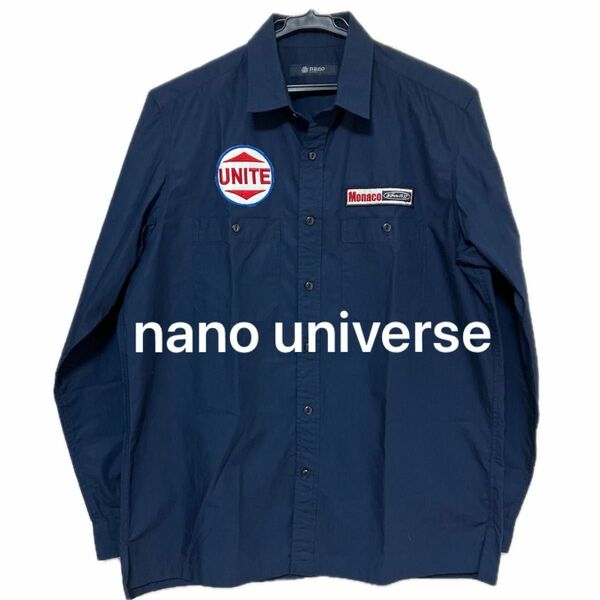 nano universe ワッペン長袖シャツ（メンズMサイズ）