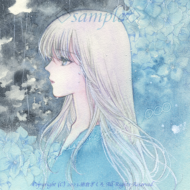 [Hand-drawn illustration] ◇Yohira no Rain◇Original *Hydrangea*Creation*, comics, anime goods, hand drawn illustration