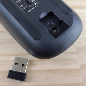 ワイヤレスマウス 3個セット USBレシーバー Bluetooth パソコン コンパクト 薄型 軽量 静音設計 充電式 携帯に便利 USB ブラックの画像6